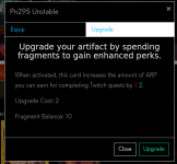 how to upgrade an artifact, thanks to Legolas.png
