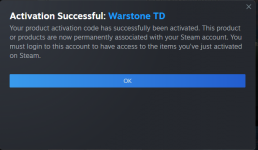 Warstone TD steam Game Activation Screenshot.png